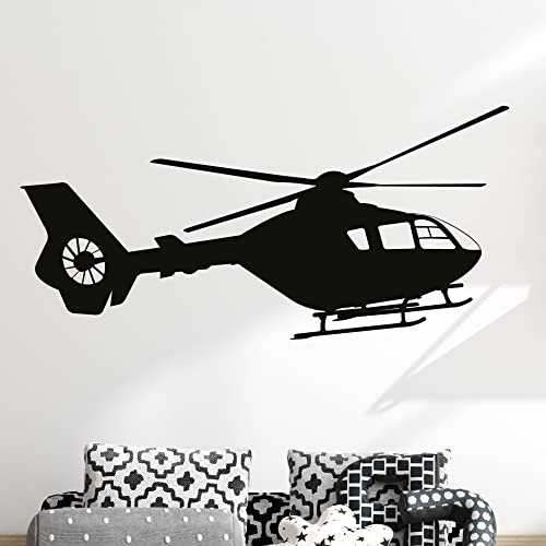 GRAZDesign Wandtattoo Hubschrauber Kinderzimmer | Wandsticker Jugendzimmer, Wohnzimmer | Wandaufkleber für Kinder, Jungs, Flugzeug, Kinder Zimmer Deko, 104x50cm, 070 schwarz GRAZDesign Wandtattoo Hubschrauber Kinderzimmer | Wandsticker Jugendzimmer, Wohnzimmer | Wandaufkleber für Kinder, Jungs, Flugzeug, Kinder Zimmer Deko, 104x50cm, 070 schwarz von GRAZDesign