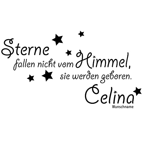 GRAZDesign Wandtattoo Kinderzimmer Name mit Spruch | Sterne fallen nicht vom Himmel | Personalisierter Aufkleber für Babyzimmer Junge Mädchen | Sprüche Zur Geburt - 58x30cm / 045 hellrosa GRAZDesign Wandtattoo Kinderzimmer Name mit Spruch | Sterne fallen nicht vom Himmel | Personalisierter Aufkleber für Babyzimmer Junge Mädchen | Sprüche Zur Geburt - 58x30cm / 045 hellrosa von GRAZDesign