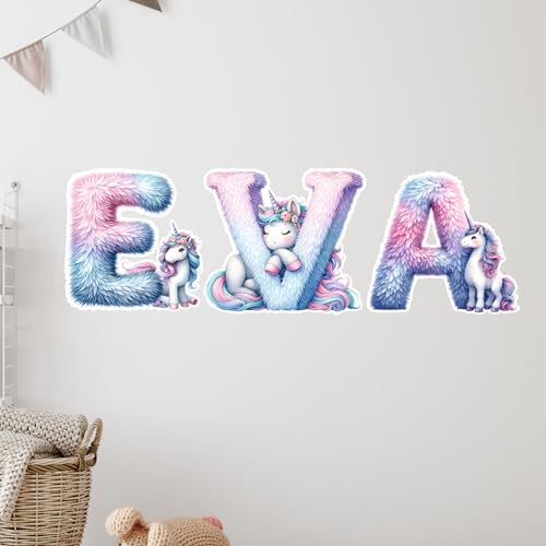 GRAZDesign Wandtattoo Name mit Buchstaben Einhorn Wunschname für Mädchen Kinderzimmer und Babyzimmer Größe 18cm breit / 7 Stück GRAZDesign Wandtattoo Name mit Buchstaben Einhorn Wunschname für Mädchen Kinderzimmer und Babyzimmer Größe 18cm breit / 7 Stück von GRAZDesign