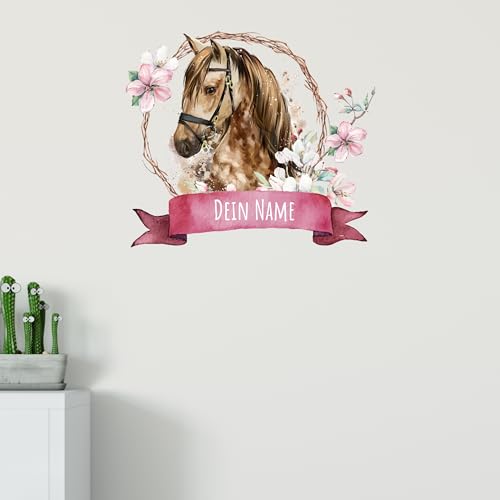 GRAZDesign Wandtattoo Pferd mit Namen personalisiert, Kinderzimmer für Mädchen - 34x30cm GRAZDesign Wandtattoo Pferd mit Namen personalisiert, Kinderzimmer für Mädchen - 34x30cm von GRAZDesign