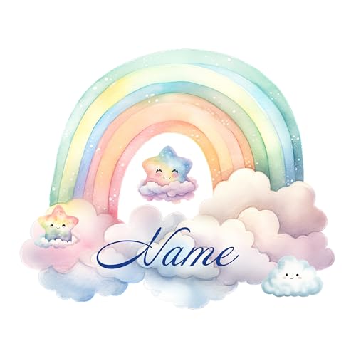 GRAZDesign Wandtattoo Regenbogen mit Namen personalisiert für Babyzimmer Kinderzimmer für Jungen und Mädchen über Bettchen - 69x57cm GRAZDesign Wandtattoo Regenbogen mit Namen personalisiert für Babyzimmer Kinderzimmer für Jungen und Mädchen über Bettchen - 69x57cm von GRAZDesign