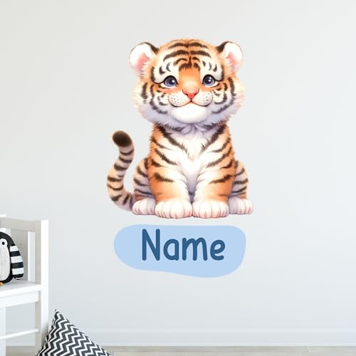 GRAZDesign Wandtattoo Tiger mit Name personalisiert Kinderzimmer Deko Jungen und Mädchen - Wandaufkleber selbstklebend - Babyzimmer Safari - 49x30cm GRAZDesign Wandtattoo Tiger mit Name personalisiert Kinderzimmer Deko Jungen und Mädchen - Wandaufkleber selbstklebend - Babyzimmer Safari - 49x30cm von GRAZDesign
