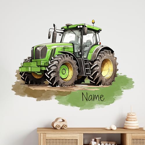 GRAZDesign Wandtattoo Trecker Kinderzimmer Junge mit Namen personalisiert Junge Wandsticker Traktor - 54x40cm GRAZDesign Wandtattoo Trecker Kinderzimmer Junge mit Namen personalisiert Junge Wandsticker Traktor - 54x40cm von GRAZDesign