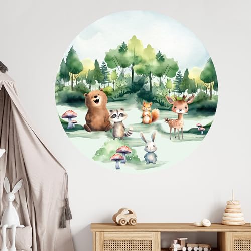 GRAZDesign Wandtattoo Waldtiere XXL Kinderzimmer Wald mit Tieren Bär Reh, Wandsticker Babyzimmer - 80x80cm GRAZDesign Wandtattoo Waldtiere XXL Kinderzimmer Wald mit Tieren Bär Reh, Wandsticker Babyzimmer - 80x80cm von GRAZDesign