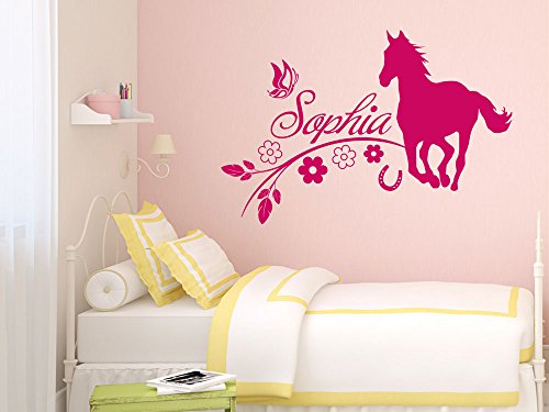 GRAZDesign Pferde Wandtattoo Kinderzimmer Mädchen Pferd mit Namen personalisiert, Mädchenzimmer Deko GRAZDesign Pferde Wandtattoo Kinderzimmer Mädchen Pferd mit Namen personalisiert, Mädchenzimmer Deko von GRAZDesign