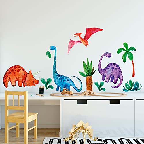 GRAZDesign Wandtattoo Dinosaurier Kinderzimmer, Geschenk zum Geburtstag, Babyzimmer Wandsticker Jungen Dino Deko, Tapete Aufkleber Set Größe 80x57cm - Set Dinos mit Bäumen GRAZDesign Wandtattoo Dinosaurier Kinderzimmer, Geschenk zum Geburtstag, Babyzimmer Wandsticker Jungen Dino Deko, Tapete Aufkleber Set Größe 80x57cm - Set Dinos mit Bäumen von GRAZDesign