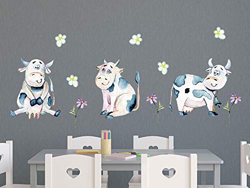 GRAZDesign Wandtattoo Kinderzimmer lustige Kühe, Wandaufkleber für Jungen Mädchen, Wanddeko Wandsticker Deko für Babyzimmer Baby Tiere, Aquarell / 57x80cm GRAZDesign Wandtattoo Kinderzimmer lustige Kühe, Wandaufkleber für Jungen Mädchen, Wanddeko Wandsticker Deko für Babyzimmer Baby Tiere, Aquarell / 57x80cm von GRAZDesign