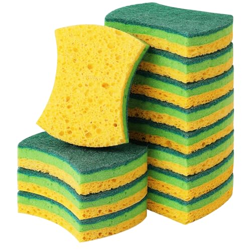 GRBAIN 12 Stück Spülschwamm Naturschwamm Gemacht aus Holzzellstoff Zellulose und Schwamm Biologisch Abbaubar Dauerhaft Schmutzradierer Schwamm Wiederverwendbar Küchenschwamm Nachhaltige Produkte-D GRBAIN 12 Stück Spülschwamm Naturschwamm Gemacht aus Holzzellstoff Zellulose und Schwamm Biologisch Abbaubar Dauerhaft Schmutzradierer Schwamm Wiederverwendbar Küchenschwamm Nachhaltige Produkte-D von GRBAIN