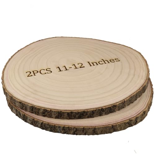GRCEOY Holzscheiben für Tafelaufsätze, 27,9 - 30,5 cm, rustikale Hochzeitstischdekoration, große Holzkreise, runde Tischaufsätze für Tische, Hochzeitsdekoration, Babypartys und rustikale DIY-Projekte GRCEOY Holzscheiben für Tafelaufsätze, 27,9 - 30,5 cm, rustikale Hochzeitstischdekoration, große Holzkreise, runde Tischaufsätze für Tische, Hochzeitsdekoration, Babypartys und rustikale DIY-Projekte von GRCEOY