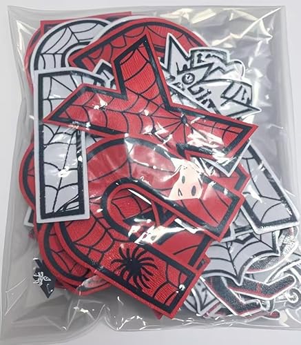 GREATLINK Aufnäher zum Aufbügeln, Motiv: Spinnennetz-Buchstaben und geometrische Designs, DIY-Mode-Accessoires, 50 Stück von GREATLINK