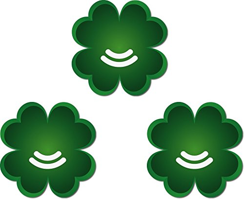 3 NFC Glücksklee Sticker HQ Kleeblatt Aufkleber NTAG216 Tags ø 40 mm Glücksbringer für viel Glück von GREEN24