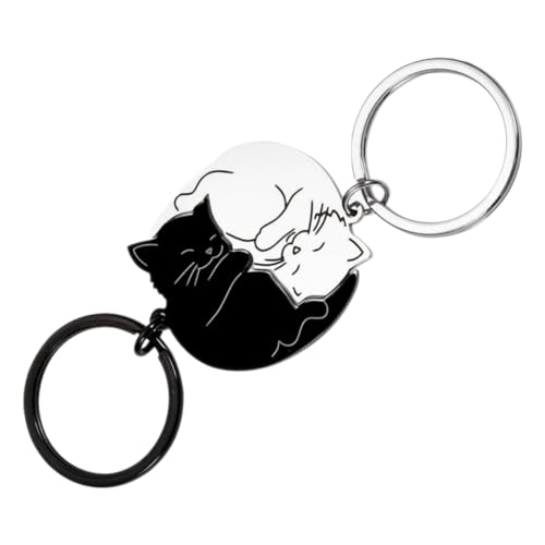 GREENADSCAPE 1 Paar Schwarz Weißer Katzen Schlüsselanhänger, Katzen Schlüsselanhänger, Kawaii Schlüsselanhänger, Katzen Schlüsselanhänger Für Handtasche, Katzen Stil, Schlüsselanhänger , GREENADSCAPE 1 Paar Schwarz Weißer Katzen Schlüsselanhänger, Katzen Schlüsselanhänger, Kawaii Schlüsselanhänger, Katzen Schlüsselanhänger Für Handtasche, Katzen Stil, Schlüsselanhänger , von GREENADSCAPE