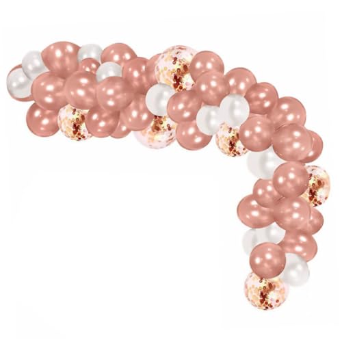 GREENADSCAPE 12 Zoll Roségold Folienballons Set Glänzende Party Dekorationen Für Hochzeit Babyparty Brautparty von GREENADSCAPE