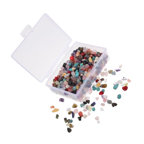GREENADSCAPE 1 Schachtel Irreguläre Natursteinperlen DIY Bastelsteine für Schmuckherstellung Kieselsteine für Kreative Projekte und Armbänder Sicher für Kunsthandwerk von GREENADSCAPE