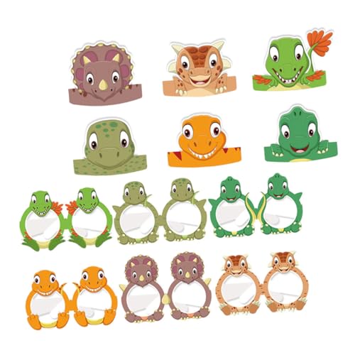 GREENADSCAPE Dekorative Dinosaurier Hut Gläser Sicher Papier Material Geburtstag Feier Requisiten GREENADSCAPE Dekorative Dinosaurier Hut Gläser Sicher Papier Material Geburtstag Feier Requisiten von GREENADSCAPE