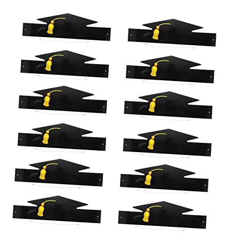 GREENADSCAPE 12 Stück Arzt Papier Hut Requisiten DIY Abschlusshüte Absolventen Dekore Abschluss Hüte Dekore Abschlusskappen DIY Handwerk Abschlusspapier Hüte Abschlussfeier von GREENADSCAPE