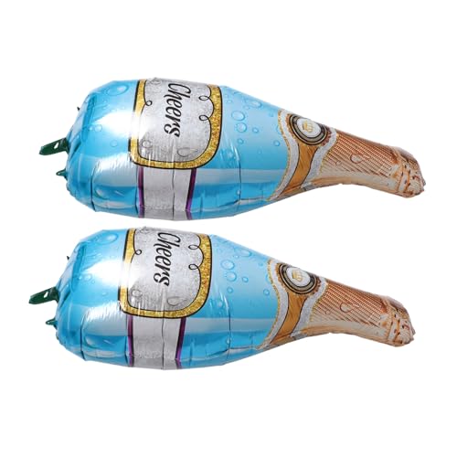 GREENADSCAPE Weinflaschenballons 2 Stück Aluminiumfolienballons für Geburtstagsfeiern Junggesellinnenabschiede und Hochzeiten Partydekoration Aufblasbar von GREENADSCAPE