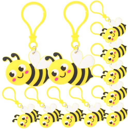 GREENADSCAPE 24 Stück Süße Kleine Bienen Schlüsselanhänger Für Auto, Tasche, Party Dekoration (Stil 9), Schlüsselanhänger, Rucksack Anhänger, Bienen Partygeschenke Für Kinder, Schlüssel von GREENADSCAPE