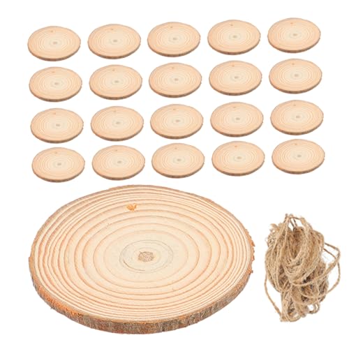 GREENADSCAPE 25 Stück Natürliche Holzscheiben mit Rinde und Seil Vielseitige Bastelrohlinge für Diy Weihnachtsornamente Tischnummern und Rustikale Dekoration im Kindergarten und Zuhause GREENADSCAPE 25 Stück Natürliche Holzscheiben mit Rinde und Seil Vielseitige Bastelrohlinge für Diy Weihnachtsornamente Tischnummern und Rustikale Dekoration im Kindergarten und Zuhause von GREENADSCAPE