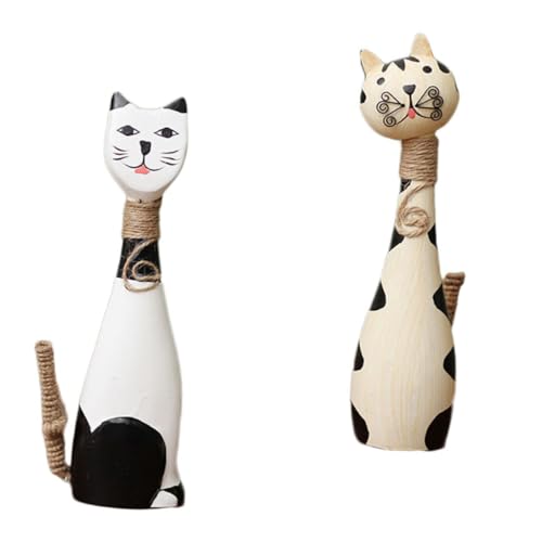 GREENADSCAPE Realistisches Katzen-Ornament Aus Holz Für Paare Von Kitten Decoration Home Decor Produkt Für Die Raumdekoration GREENADSCAPE Realistisches Katzen-Ornament Aus Holz Für Paare Von Kitten Decoration Home Decor Produkt Für Die Raumdekoration von GREENADSCAPE
