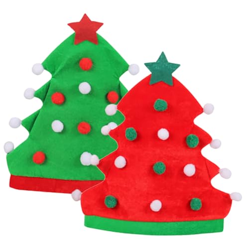 GREENADSCAPE 2pcs Weihnachtsbaum Hüte Kreative Santa Kopfbedeckung Party Kopfbedeckungen Für Erwachsene Jungen Und Mädchen GREENADSCAPE 2pcs Weihnachtsbaum Hüte Kreative Santa Kopfbedeckung Party Kopfbedeckungen Für Erwachsene Jungen Und Mädchen von GREENADSCAPE