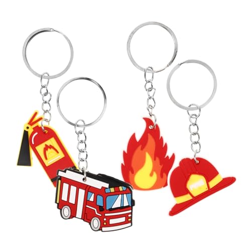 GREENADSCAPE 4 Stück Feuerwehr Schlüsselanhänger, Feuerwehrmann Schlüsselring, Ornament, Schlüsselanhänger, Zarte Feuerwehrmann Schlüsselanhänger, Anhänger Zum Aufhängen An Der Tasche, GREENADSCAPE 4 Stück Feuerwehr Schlüsselanhänger, Feuerwehrmann Schlüsselring, Ornament, Schlüsselanhänger, Zarte Feuerwehrmann Schlüsselanhänger, Anhänger Zum Aufhängen An Der Tasche, von GREENADSCAPE