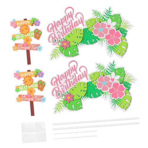GREENADSCAPE 4 Stück Kreative Kuchendekorationen Im Hawaii-stil Kuchenspieße Für Geburtstagsfeiern GREENADSCAPE 4 Stück Kreative Kuchendekorationen Im Hawaii-stil Kuchenspieße Für Geburtstagsfeiern von GREENADSCAPE