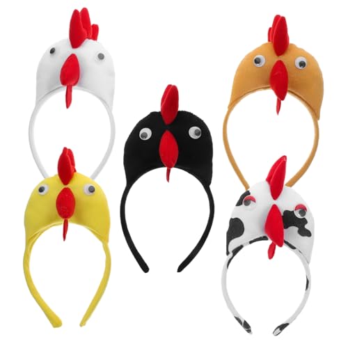 GREENADSCAPE Stirnbänder Mit Cartoon-huhn- 5 Stück Kopfbedeckung Performance-requisiten Festival-outfit von GREENADSCAPE