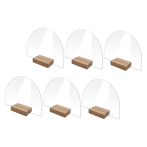 GREENADSCAPE 6 Sets Tischnummernschild DIY Blanko Tischkarten Blanko Tischnummernkarte Hochzeitstischnummernkarten Sitzplatzkarten Acryl Tischkarten Namenskarten Für Tischdekoration von GREENADSCAPE