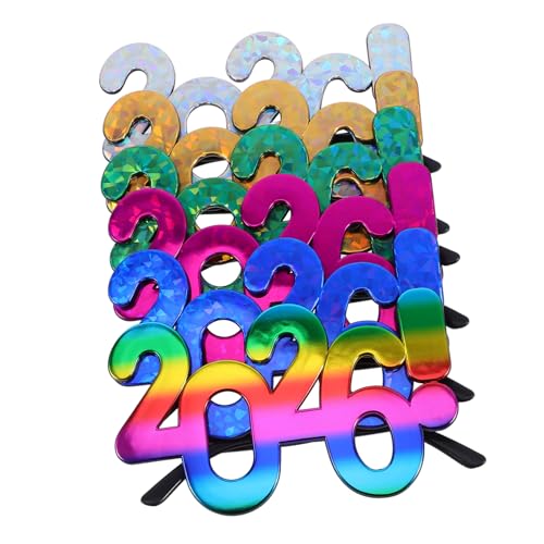 GREENADSCAPE 6 Stück 2026 Zahlenbrillen: Abschluss-sonnenbrille, Lustige Silvesterparty-brille – Klasse Von 2026 Brillen Für Silvester, Abschlussfeier, Urlaub, Fotoautomaten-requisiten GREENADSCAPE 6 Stück 2026 Zahlenbrillen: Abschluss-sonnenbrille, Lustige Silvesterparty-brille – Klasse Von 2026 Brillen Für Silvester, Abschlussfeier, Urlaub, Fotoautomaten-requisiten von GREENADSCAPE