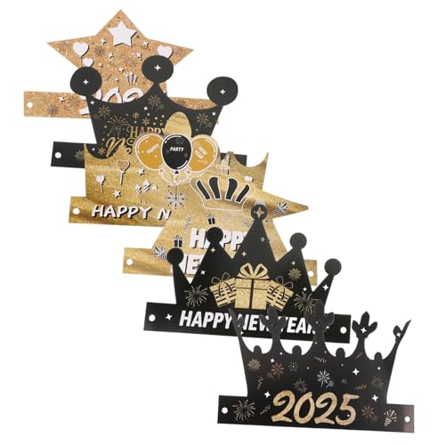 GREENADSCAPE 6 Stück Neujahrshut, Party Papierhut Für Erwachsene, 2025 Hut, Neujahrs Papierhüte, Partyhüte Für Kinder, Frohes Neues Jahr, Papierhut, Frohes Neues Jahr, Stirnband, Neujahrsparty GREENADSCAPE 6 Stück Neujahrshut, Party Papierhut Für Erwachsene, 2025 Hut, Neujahrs Papierhüte, Partyhüte Für Kinder, Frohes Neues Jahr, Papierhut, Frohes Neues Jahr, Stirnband, Neujahrsparty von GREENADSCAPE