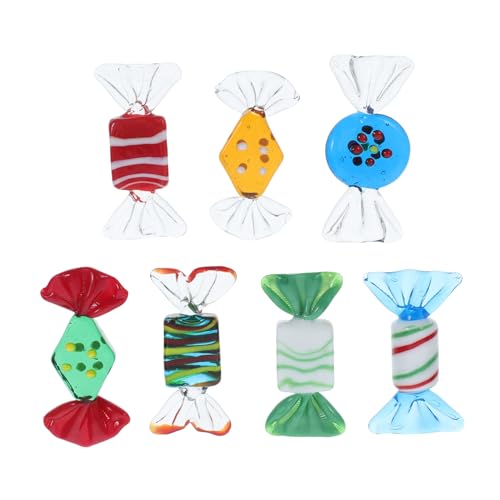 GREENADSCAPE Künstlerisches Design Vintage Candy Ornamente 7 Stück Glas Weihnachtsschmuck Kugeln für Home Decor Party Requisiten GREENADSCAPE Künstlerisches Design Vintage Candy Ornamente 7 Stück Glas Weihnachtsschmuck Kugeln für Home Decor Party Requisiten von GREENADSCAPE