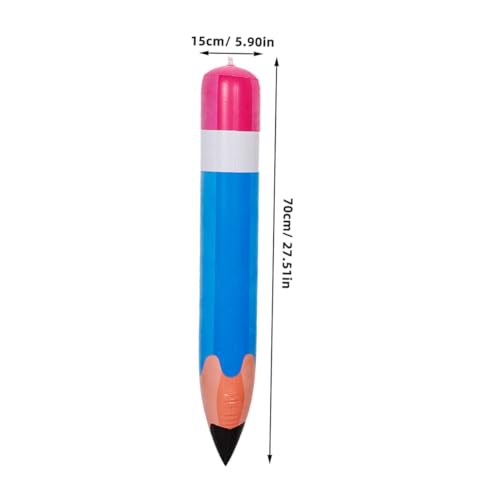 GREENADSCAPE 7 Stück Teiliges PVC Aufblasbares Bleistift Deko Große Bunte Requisite Sicher Leicht Aufzuhängen Portabel für Klassenzimmer und Geburtstagsfeiern von GREENADSCAPE