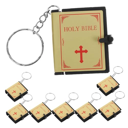 GREENADSCAPE 8 Stück Mini Bibel Schlüsselanhänger, Jesus Buch, Schlüsselanhänger, Rucksack Ornamente, Schlüsselanhänger, Anhänger, Schlüsselanhänger, Ornament, Taufe, Ornament, Bibel GREENADSCAPE 8 Stück Mini Bibel Schlüsselanhänger, Jesus Buch, Schlüsselanhänger, Rucksack Ornamente, Schlüsselanhänger, Anhänger, Schlüsselanhänger, Ornament, Taufe, Ornament, Bibel von GREENADSCAPE