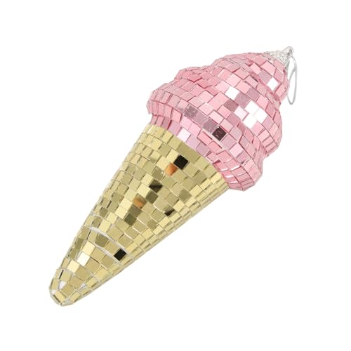 GREENADSCAPE Eiscreme Ornamente, Spiegelkugel, Spiegel Diskokugel, Discokugel Zum Aufhängen, Spiegelkugel, Glas Diskokugel Zum Aufhängen, Eiscreme, Discokugel Dekorationen, Hängende von GREENADSCAPE
