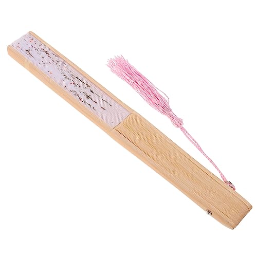 GREENADSCAPE Faltbarer Handfächer aus Bambusrahmen Chinesischer Stil Eleganter Hochzeit Fächer Vintage Handfächer für Damen Herren Vielseitig Dekorativ Tragbar von GREENADSCAPE