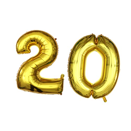 GREENADSCAPE Goldene Zahl 20 Folienballon Riesiger Ballon Für Geburtstag Jubiläum Und Festlichkeiten Partybedarf Und Fotorequisiten Für Unvergessliche Momente GREENADSCAPE Goldene Zahl 20 Folienballon Riesiger Ballon Für Geburtstag Jubiläum Und Festlichkeiten Partybedarf Und Fotorequisiten Für Unvergessliche Momente von GREENADSCAPE