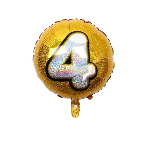GREENADSCAPE Goldener Folienballon Zahl 4 Helium Ballon Für Geburtstagsfeier Und Hochzeitsdekoration 4 Jahre Jubiläum Party Deko Gold Luftballon Zahl 4 von GREENADSCAPE