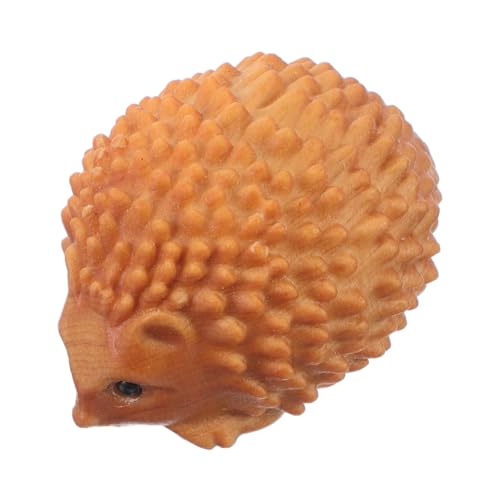 GREENADSCAPE Handgefertigte Holzfigur Handgeschnitzter Nachhaltige Holzdekoration Stacheliges Vielseitiges Niedliches Igelornament Für Wohnzimmer Büro Regal von GREENADSCAPE