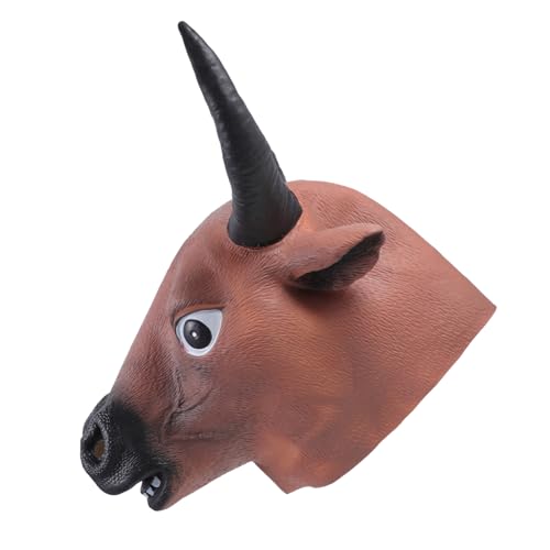GREENADSCAPE Kuhmaske, Lustige Kopfbedeckung, Halloween Maske, Halloween Kopfbedeckung, Tiermaske, Bezaubernde Masken Für Erwachsene, Foto Requisiten, Maskenballmaske, Halloween Partymaske, von GREENADSCAPE