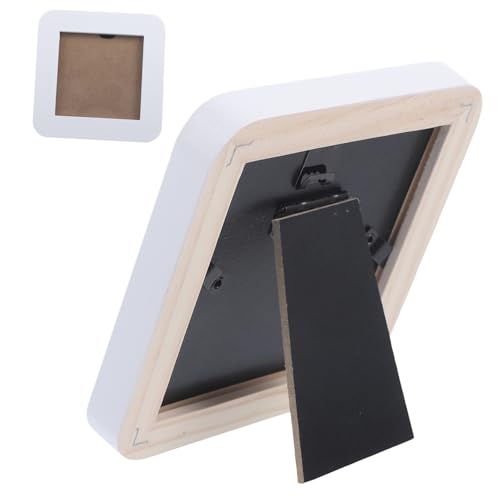 GREENADSCAPE Mini Holz Bilderrahmen Für Desktop Stabiler Und Langlebiger Fotorahmen Für Hochzeitsfotos Und Erinnerungen Weißer Rahmen Ohne Karton von GREENADSCAPE