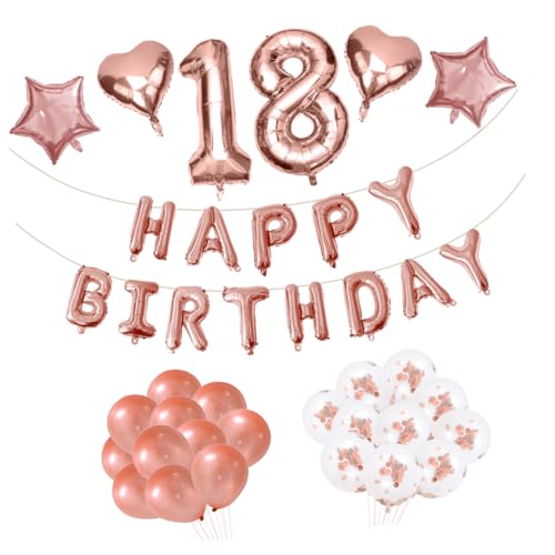 GREENADSCAPE Roségold Ballons Set 18 Geburtstag Dekorative Luftballons Für Party Deko Metallische Ballons Für Feierlichkeiten Geburtstag Und Hochzeiten GREENADSCAPE Roségold Ballons Set 18 Geburtstag Dekorative Luftballons Für Party Deko Metallische Ballons Für Feierlichkeiten Geburtstag Und Hochzeiten von GREENADSCAPE