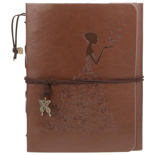 GREENADSCAPE Vintage-foto-scrapbook Album Handgefertigtes Diy-fotoalbum Leder-fotobuch Mit Kordelzug Erinnerungsfotosammlung Retro-fotobuch Bildhalter Für Reisen Und Schule von GREENADSCAPE