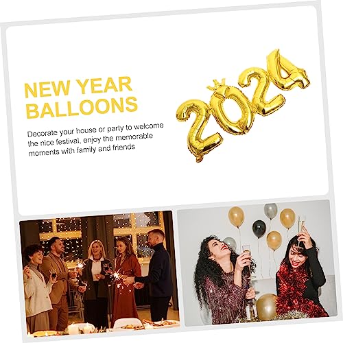 GREENADSCAPE Zahlen Folienballons Gold Krone Aluminium Luftballons Partydeko Year Dekoration Foto Requisite für Geburtstag Abschlussfeier Festliche Anlässe von GREENADSCAPE
