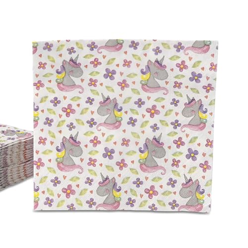 GREENBOX 20x Einhorn Servietten Kindergeburtstag rosa 33 x 33 cm - Geburtstagsservietten saugfähig - Papierservietten, Partygeschirr Einhorn Deko Kindergeburtstag GREENBOX 20x Einhorn Servietten Kindergeburtstag rosa 33 x 33 cm - Geburtstagsservietten saugfähig - Papierservietten, Partygeschirr Einhorn Deko Kindergeburtstag von GREENBOX