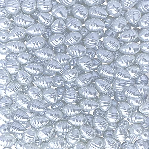GREFIYAS Weiße Perlen zum auffädeln,perlen für armbänder,Tropfenförmige Kunstperlen, Weiss schmuck perlen, Perlen set,Schmuck selber machen von GREFIYAS