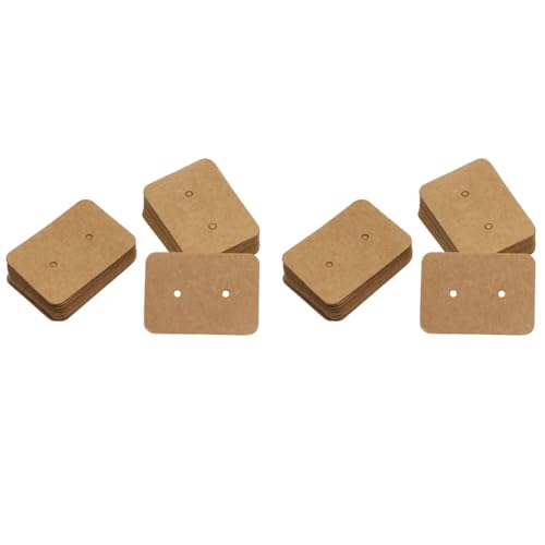 GREOHNMPAW 100 STÜCK Kleine Leere Kraft Papier Ohr Stecker Ohrring Display Karten Preisschild Etikett Schmuck Karten Halter, 3,5 x 2,5 cm (Bronze) von GREOHNMPAW