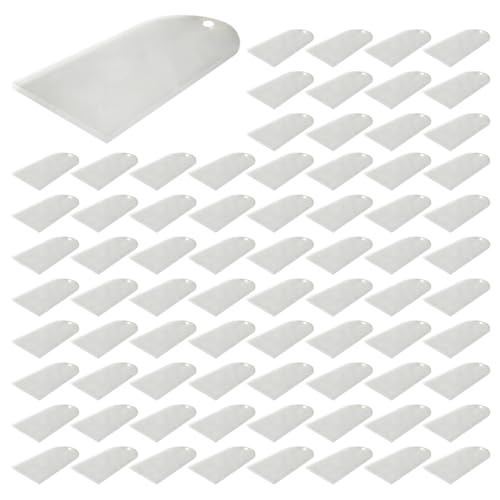 GREOHNMPAW 100 Stück Leere Hochzeits-Tischkarten Aus Mattiertem Acryl, Transparenter Bogen, Geschenkanhänger, Namensschild, Sitzplan, DIY-Platzmarkierung für von GREOHNMPAW