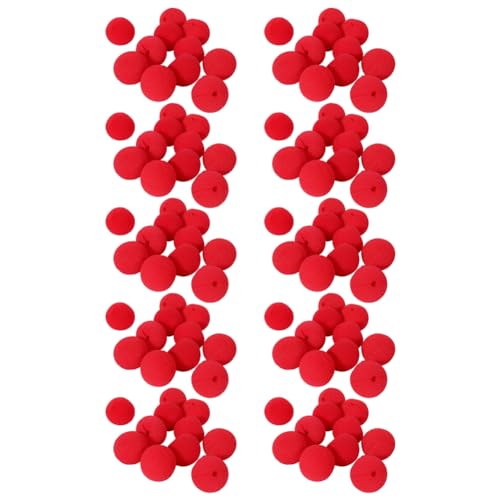 GREOHNMPAW 100 Stücke Entzückende Rote Schwamm Clown Nase für Party Weihnachten Halloween Kostüm Magie Kleid Zubehör von GREOHNMPAW