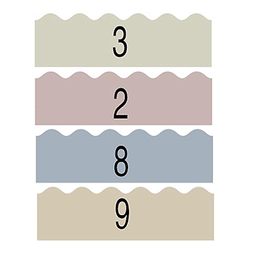 GREOHNMPAW 4 Rollen Kreidetafel-Aufkleber, Gewelltes Papier, Kreidetafel-Randaufkleber, Klassenzimmer-Pinnwand-Dekore, Pinnwand-, Zarte Bordüre A von GREOHNMPAW